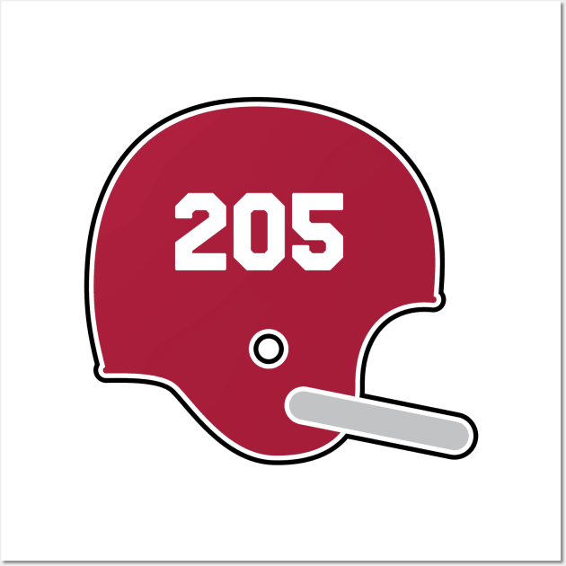 University of Alabama Area Code Helmet Wall Art by Rad Love